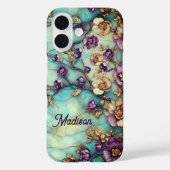 Buntglas-Blumenmuster  Case-Mate iPhone Hülle (Rückseite)