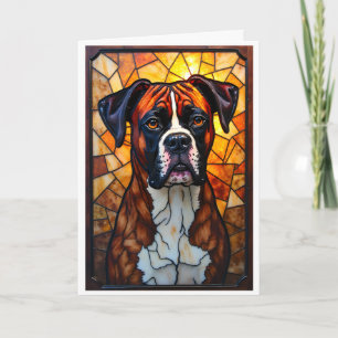 Buntglas-Boxerhund  Karte