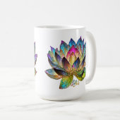 Buntglas Bunte Lotusblume Kaffeetasse (VorderseiteRechts)
