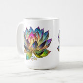 Buntglas Bunte Lotusblume Kaffeetasse (Vorderseite Links)