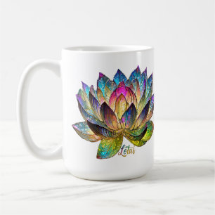 Buntglas Bunte Lotusblume Kaffeetasse