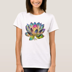 Buntglas Bunte Lotusblume T-Shirt