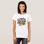 Buntglas Bunte Lotusblume T-Shirt (Vorne ganz)
