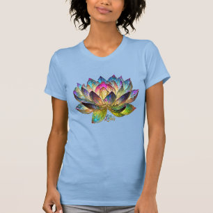 Buntglas Bunte Lotusblume T-Shirt