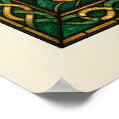 Buntglas-Claddagh Poster (Ecke)