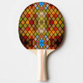 Buntglas-Diamantmuster Tischtennis Schläger