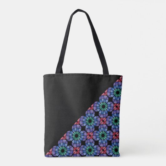 Buntglas (Dreieckig - Mitternacht) Tasche (Rückseite)