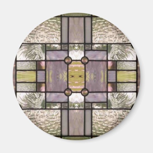 Buntglas-Drucke Magnet (Vorne)