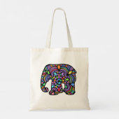 BUNTGLAS-ELEFANT TRAGETASCHE (Rückseite)