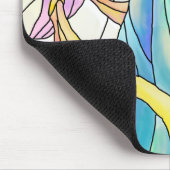 Buntglas-Engel Mousepad (Ecke)