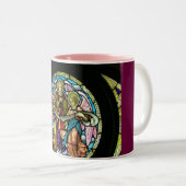 Buntglas-Engel--Tasse Zweifarbige Tasse (VorderseiteRechts)