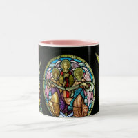Buntglas-Engel--Tasse