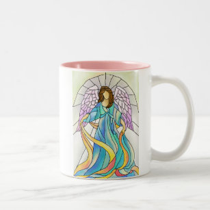 Buntglas-Engel Zweifarbige Tasse
