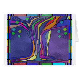 Buntglas-Entwurfskarte