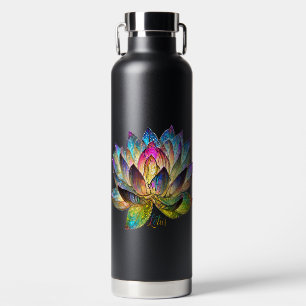 Buntglas Farbige Lotusblume  Trinkflasche