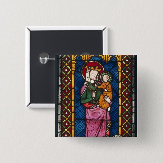 Buntglas-Fenster Button (Vorne & Hinten)