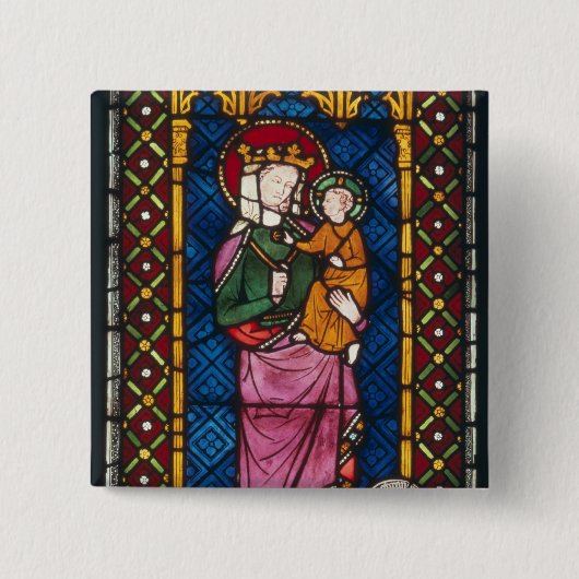 Buntglas-Fenster Button (Vorderseite)