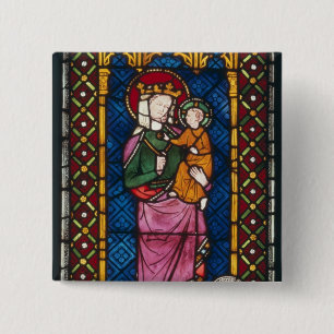 Buntglas-Fenster Button