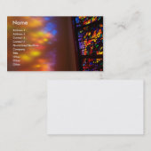 Buntglas-Fenster-Kirchen-Visitenkarte-Kunst Visitenkarte (Vorne/Hinten)