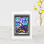 Buntglas-Fenster Notecard Karte (Gelbe Blume)