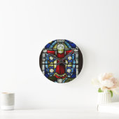 Buntglas-Fenster Runde Wanduhr (Zuhause)
