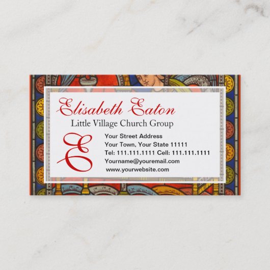 Buntglas-Fenster von Chartres-Kathedrale Visitenkarte (Vorderseite)