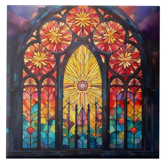 Buntglas fliese (Vorderseite)