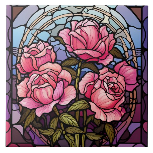Buntglas fliese (Vorderseite)