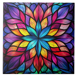 Buntglas fliese
