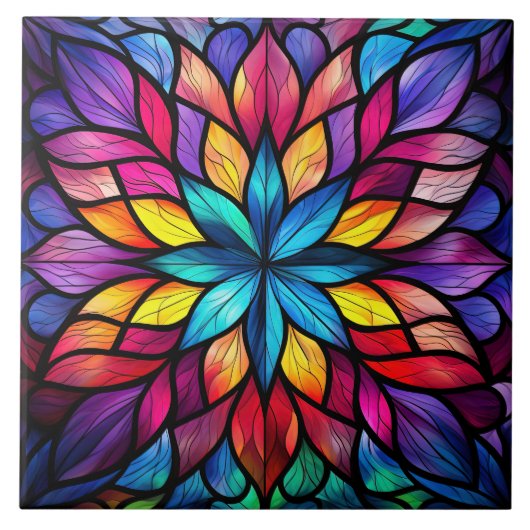 Buntglas fliese (Vorderseite)