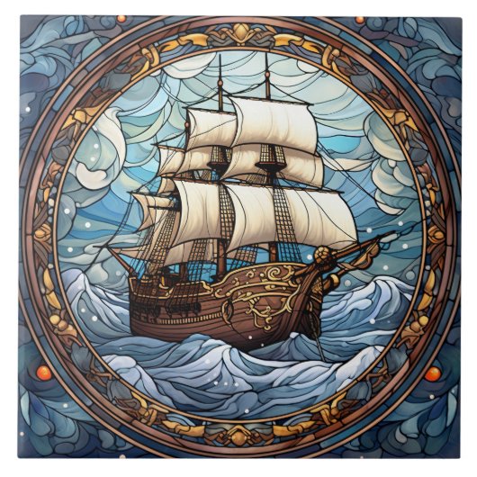 Buntglas fliese (Vorderseite)