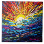  Buntglas  Fliese (Vorderseite)