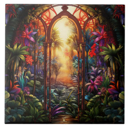 Buntglas  fliese