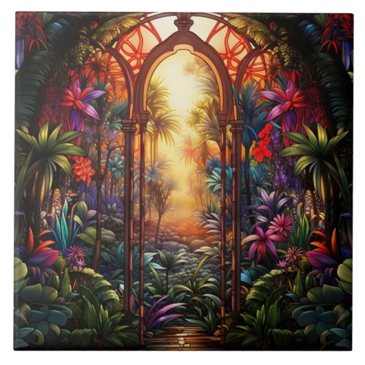 Buntglas fliese (Vorderseite)