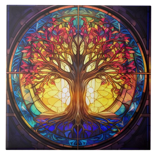 Buntglas fliese (Vorderseite)