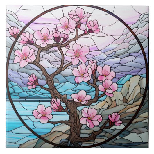 Buntglas Fliese (Vorderseite)
