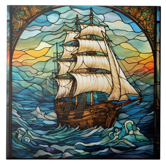 Buntglas fliese (Vorderseite)