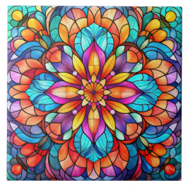 Buntglas  fliese