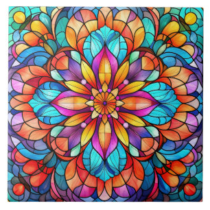 Buntglas fliese