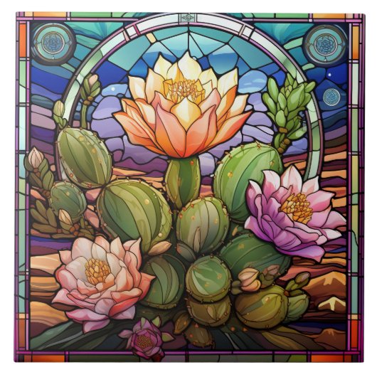 Buntglas Fliese (Vorderseite)