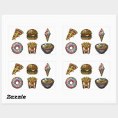 Buntglas Foodie Aufkleber (Blatt)