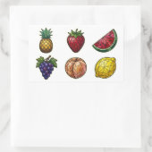 Buntglas-Fruchtmedley Rechteckiger Aufkleber (Tasche)