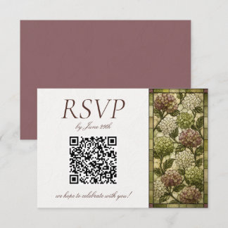 Buntglas-Gartenhochzeit RSVP Karte