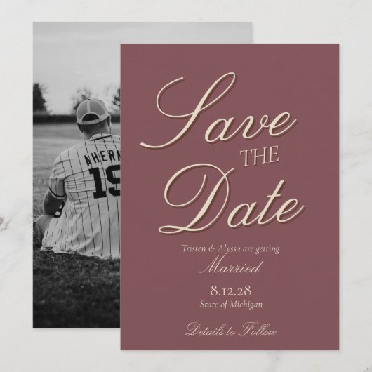 Buntglas-Gartenhochzeit Save The Date (Vorne/Hinten)