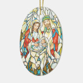 Buntglas-Geburt Christis-Malerei Keramik Ornament (Links)
