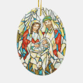 Buntglas-Geburt Christis-Malerei Keramik Ornament (Hinten)