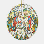 Buntglas-Geburt Christis-Malerei Keramik Ornament (Links)