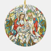 Buntglas-Geburt Christis-Malerei Keramik Ornament (Hinten)