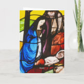 Buntglas-Geburt Christiskarte Feiertagskarte (Rückseite)