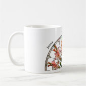 Buntglas-Geburtsblume August Gladiole Name Kaffeetasse (Links)